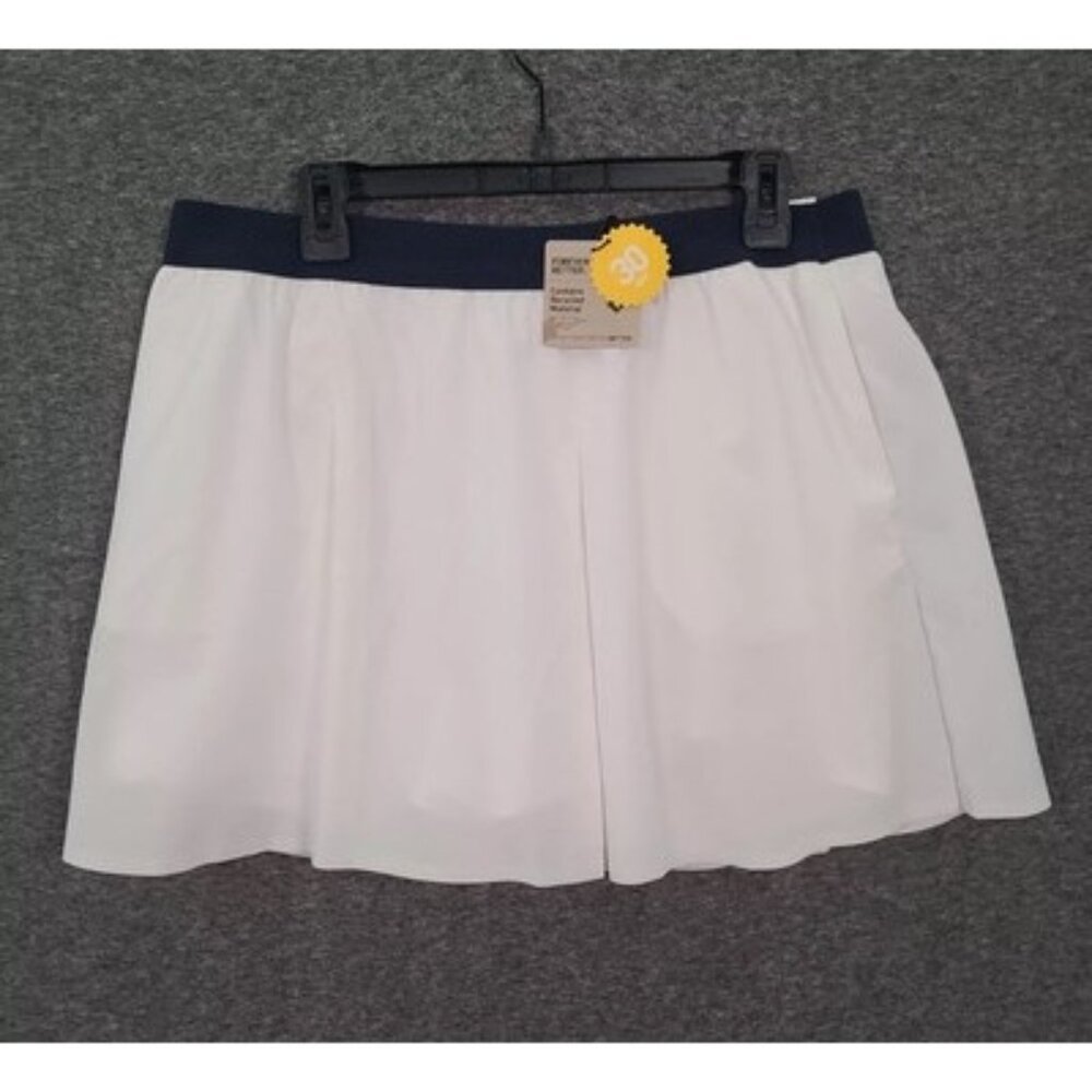Puma Women's Club Pleated Golf Skort Size Large White 30 UPF Performance Fit